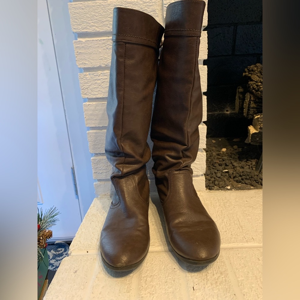 Faded Glory Tall Brown Lace-Up Boots